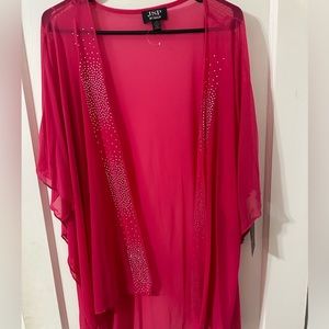 Pink and rhinestone cardigan 2XL NEW WITH TAGS